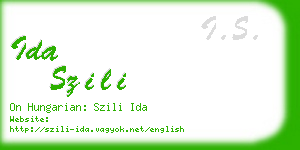 ida szili business card